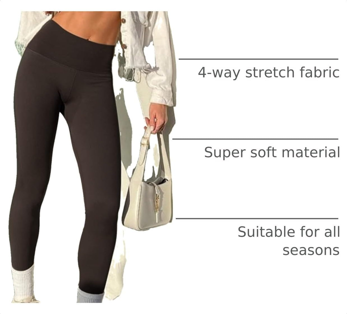 Creamlush High Waisted Leggings for Women Full Length & Capri